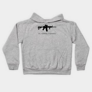 AR-15 - Sic Semper Tryannis (Black Logo) Kids Hoodie